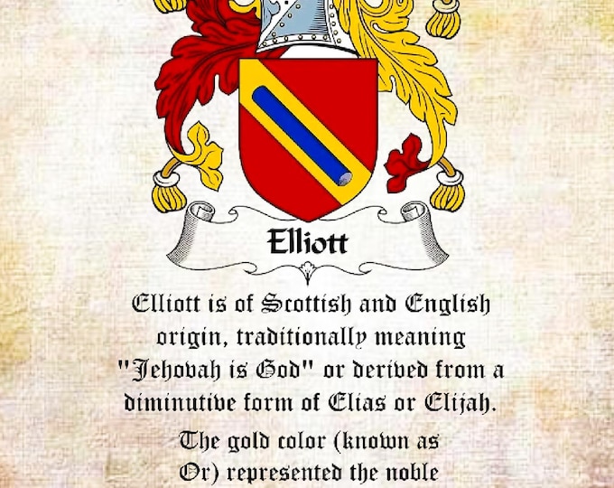 Single family crest Print Ready to frame.