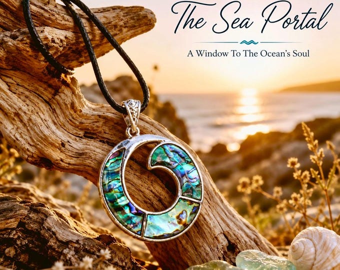 The Sea Portal – Geata na Farraige | Inspired by Ireland’s Wild Atlantic Coast | Ocean Pendant Necklace