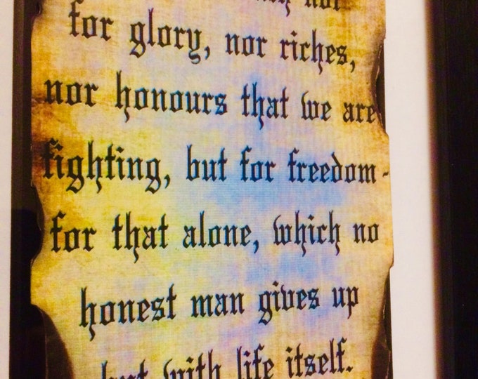 8"x 6" Declaration of Arbroath heavy print.
