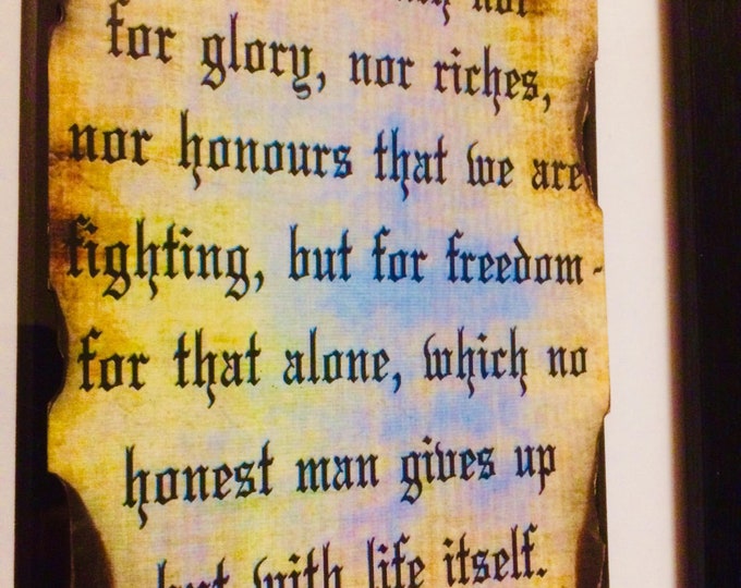 8"x 6" Declaration of Arbroath heavy print.