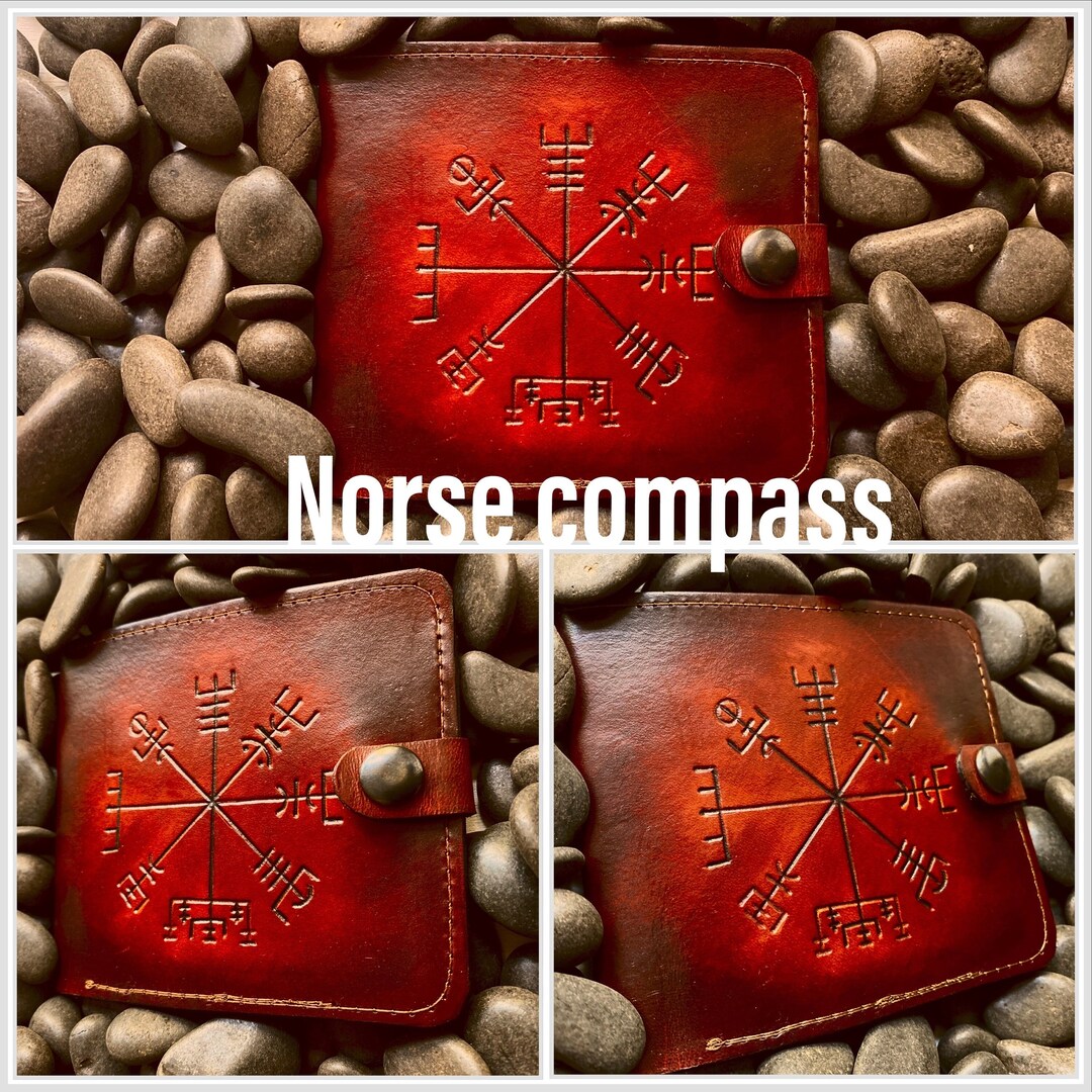 Norse Compass Real Leather Wallet - Etsy