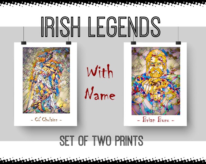 Irish Legends Set of Prints unframed