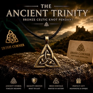 The Ancient Trinity | Bronze Celtic Knot Pendant Necklace