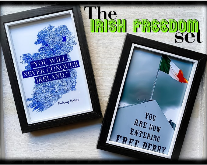 The  Irish Freedom framed print collection. (Can be bought separately). Bailiúchán Saoirse na hÉireann.