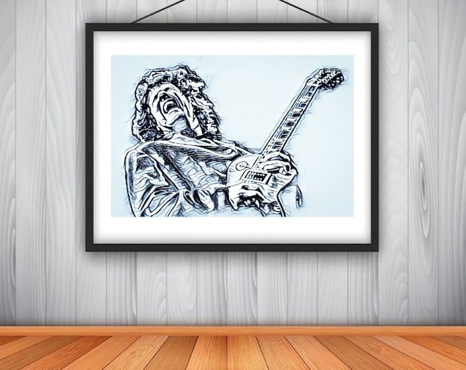 Gary Moore “Back on the Streets” Vintage Dublin Poster Print | Echoes of Éire Irish Rock Wall Art | Limited Edition Music Gift