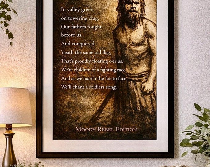 The Soldier’s Song Print – Amhrán na bhFiann Irish Wall Art, Rebel Artwork.