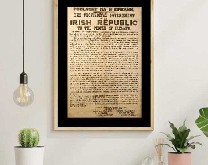 The Irish Proclamation Distressed print.