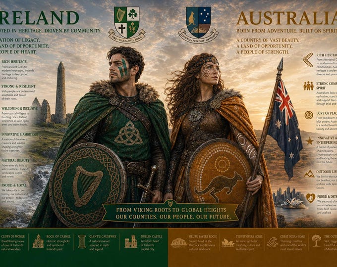 The Warrior couple Heritage Artwork unframed print