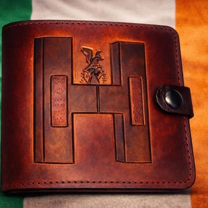 Handmade Leather Wallet: H-Block Derry Memorial Design