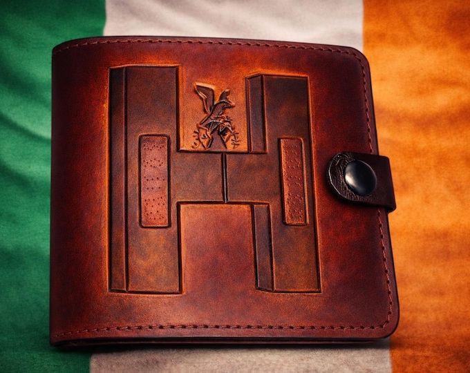 Handmade Leather Wallet: H-Block Derry Memorial Design