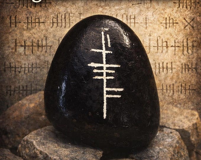 Personalised Ogham Name Stone | Ancient Irish Script Gift | Custom Celtic Stone | Handmade Ireland Keepsake