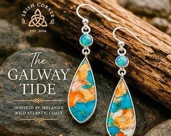 A Maré de Galway | Brincos Costeiros Irlandeses | Joias do Atlântico Selvagem