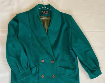 Emerald Green Wool Coat