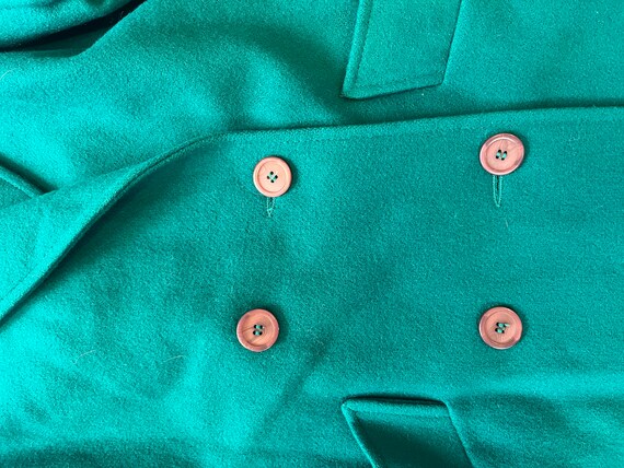 Emerald Green Wool Coat - image 6