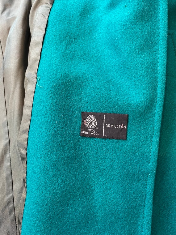 Emerald Green Wool Coat - image 8