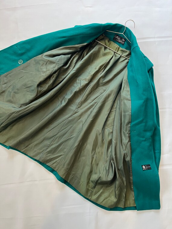 Emerald Green Wool Coat - image 7