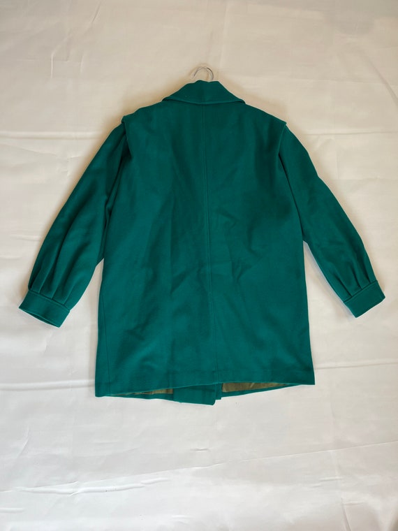 Emerald Green Wool Coat - image 2