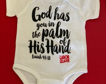 Christian Onsie nouveau-né