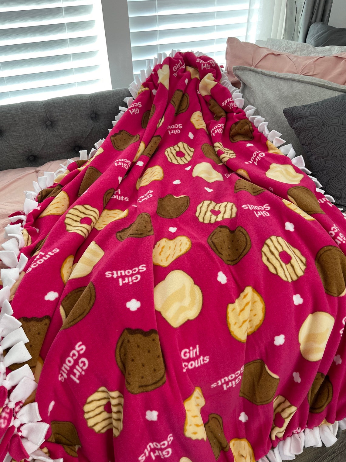 Girl Scout blanket Fleece Tie Blanket Girl Scout Troop Etsy