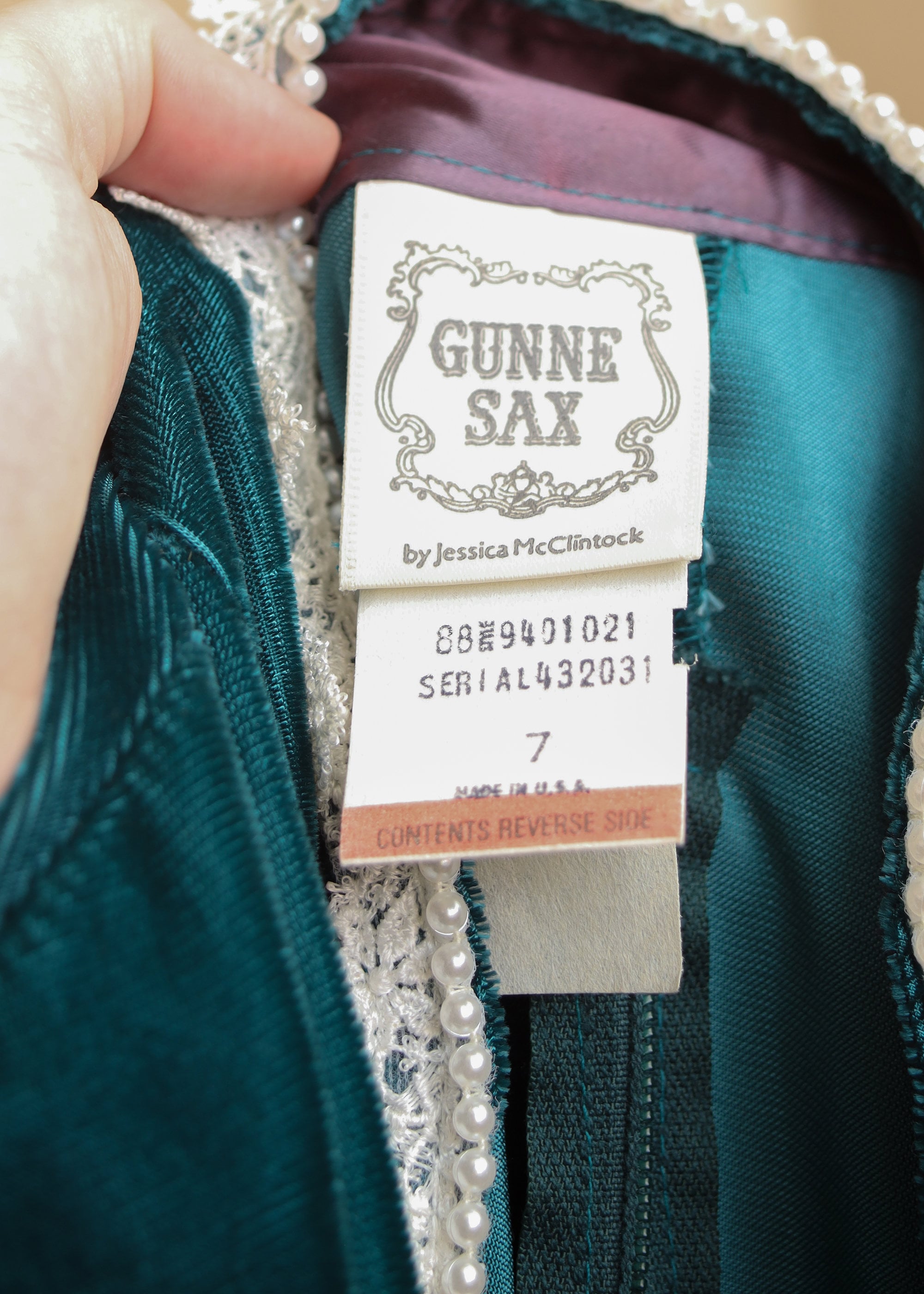 Velvet Gunne Sax Dress Teal Green Long Sleeve Midi 1970s Jessica ...
