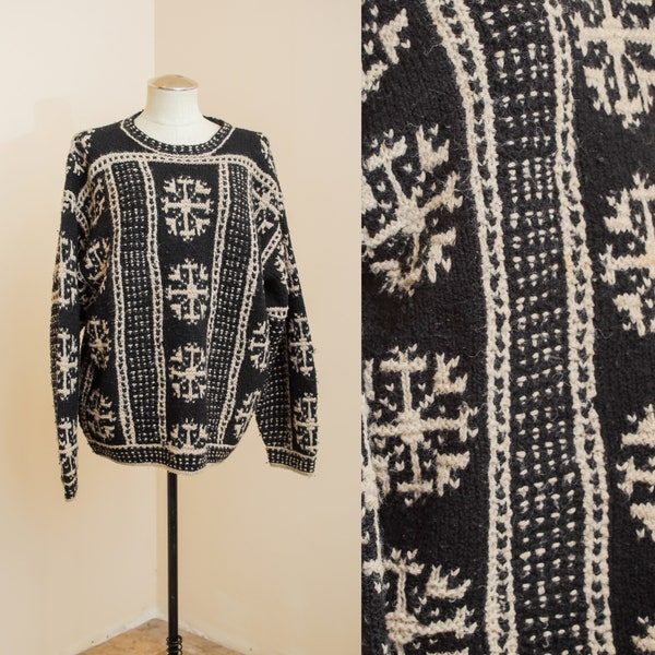 Pull Banana Republic Laine Mélangée - Motifs Flocons De Neige Ski - Taille M