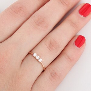 14k Solid Gold Eternity Ring, Gold Wedding Ring, Wedding Band, Minimalist Ring, Dainty Ring, Stackable Ring, Thin Gold Ring, Simple Ring