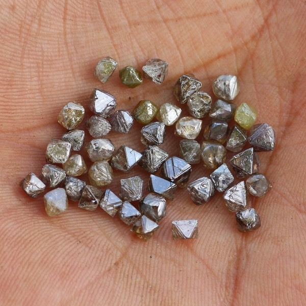 4-5mm Brown Rough Diamond Crystal, Raw Diamond, Uncut Diamond, Loose Diamond, Diamond Octahedron For Jewelry (1Cts To 5Cts Options