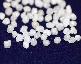 Diamante blanco en bruto de 4,5 a 5,5 mm, diamantes en bruto, diamante para joyería, diamante blanco suelto, diamante libre de conflictos (opciones de 2 ct a 5 ct)