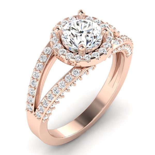 Morganite ring Rose gold vintage engagement ring set Art deco Alternative Diamond Wedding Bridal set Anniversary Christmas for