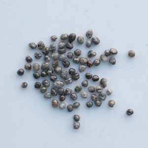 3-4 MM Natural Grey Rough Diamond Loose Gemstone Round Shape Raw Diamond Rough, Grey Diamond Rough, Grey Raw Diamond Making for Jewellry