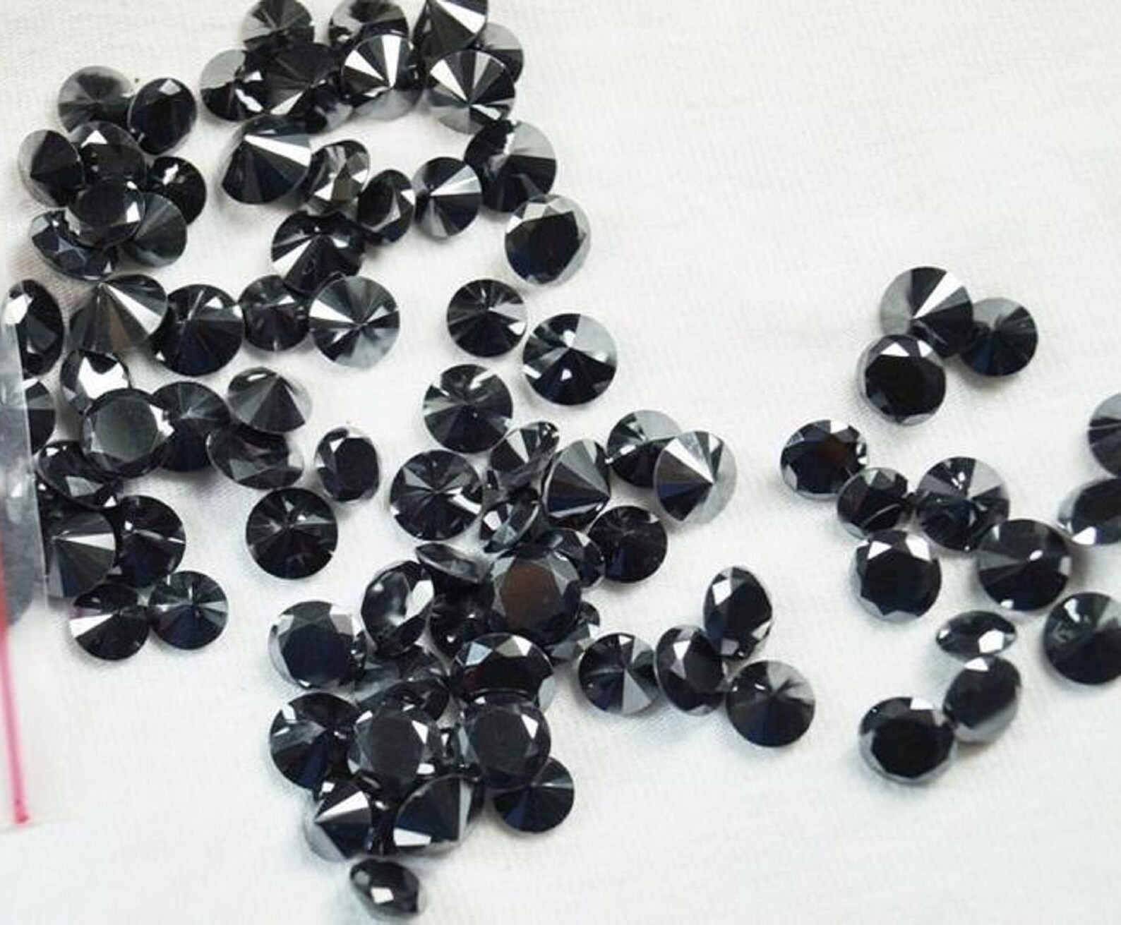 2.0 Mm Natural Loose Black Diamonds Round Brilliant Cut Diamond