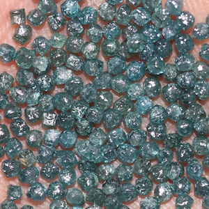 Natural Blue Diamond, 1.8-2.0 mm Blue Rough Round Diamond, Raw Diamond, Uncut Diamond, Loose Blue Diamond, Conflict Free Rough Diamonds