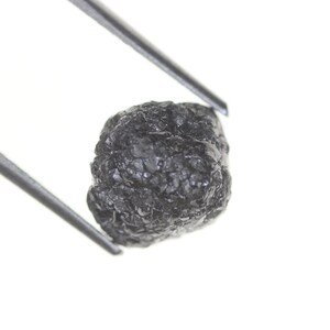 Diamante de octaedro solto natural de 3,18 ct, cor cinza escuro I3 Clarity Raw Uncut Diamond, diamante real livre de conflitos, 8,7 x 7,5 mm, imagem 2