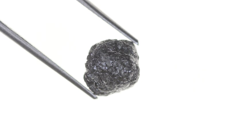 Diamante de octaedro solto natural de 3,18 ct, cor cinza escuro I3 Clarity Raw Uncut Diamond, diamante real livre de conflitos, 8,7 x 7,5 mm, imagem 2