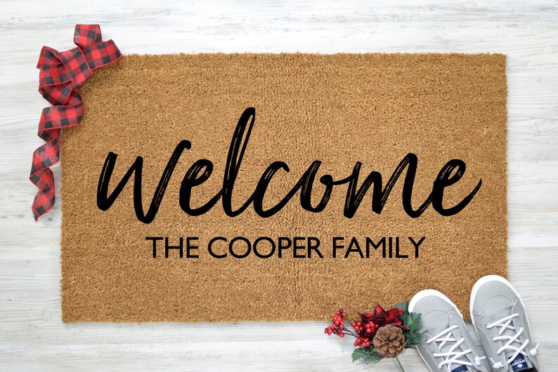 Doormat Family Name Doormat Custom Name Doormat Etsy