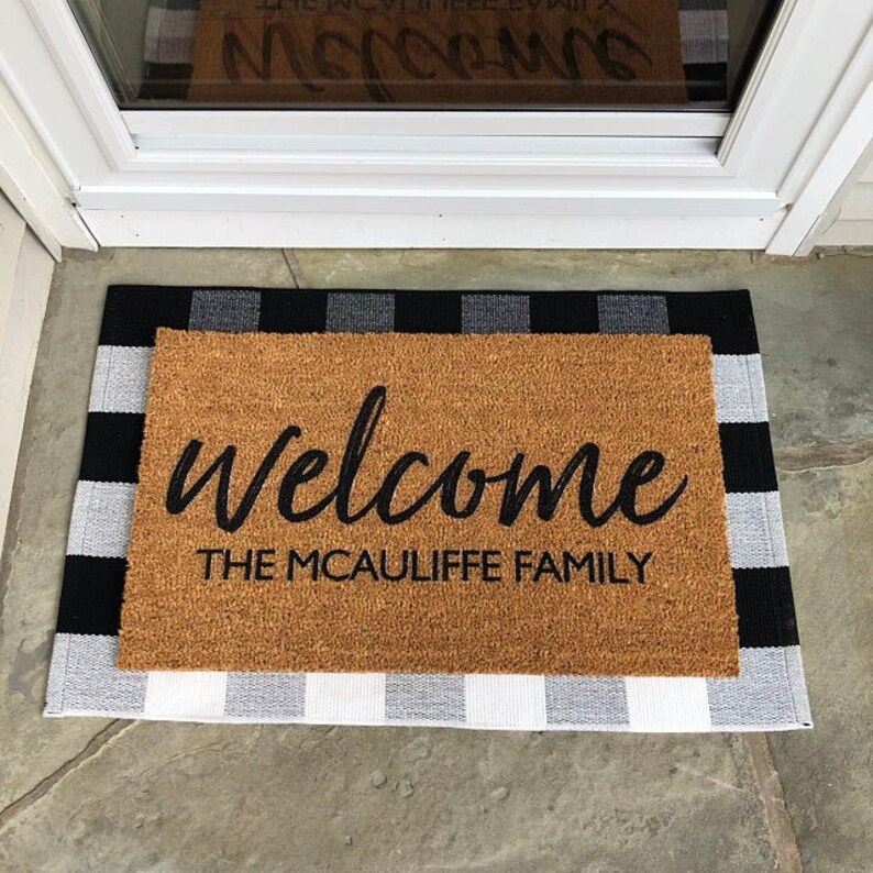 Doormat Family Name Doormat Custom Name Doormat Etsy