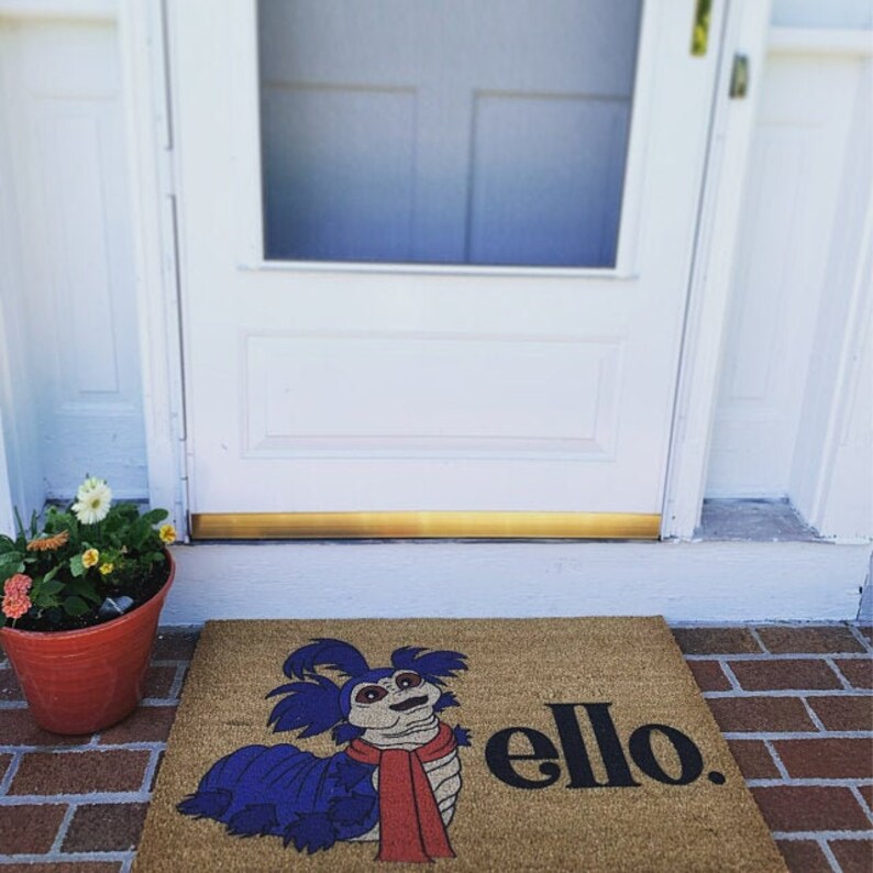 Labyrinth Inspired Doormat Labyrinth Worm Doormat Ello Etsy