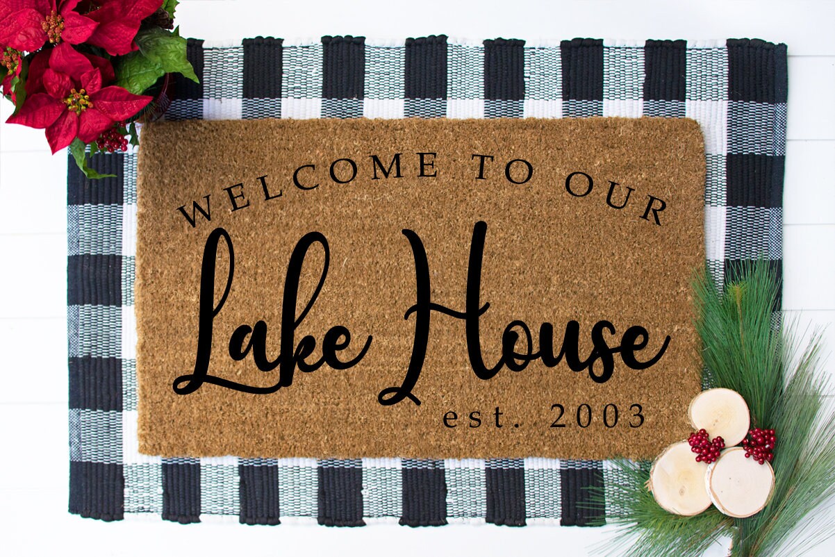 to Our Lake House Doormat Lake House Decor Etsy