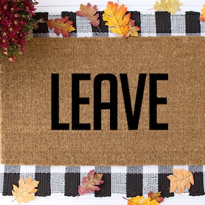 Leave Doormat, Funny Doormat, Leave Door Mat, Leave Welcome Mat, Buzz Off Doormat, Buzz Off, Funny Welcome Mat, Go Away Doormat- Item 770
