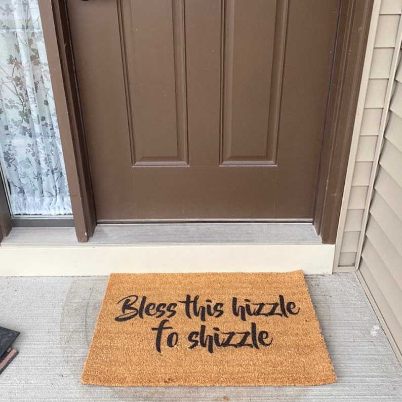 Bless This Hizzle Fo Shizzle Doormat Housewarming Gift Funny Etsy España