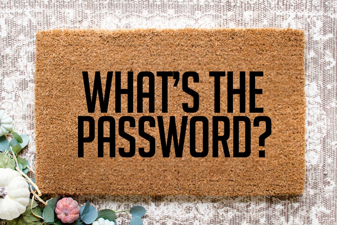 What's the Password Doormat, Housewarming Gift, Funny Welcome Mat ...