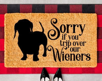 dachshund shaped doormat