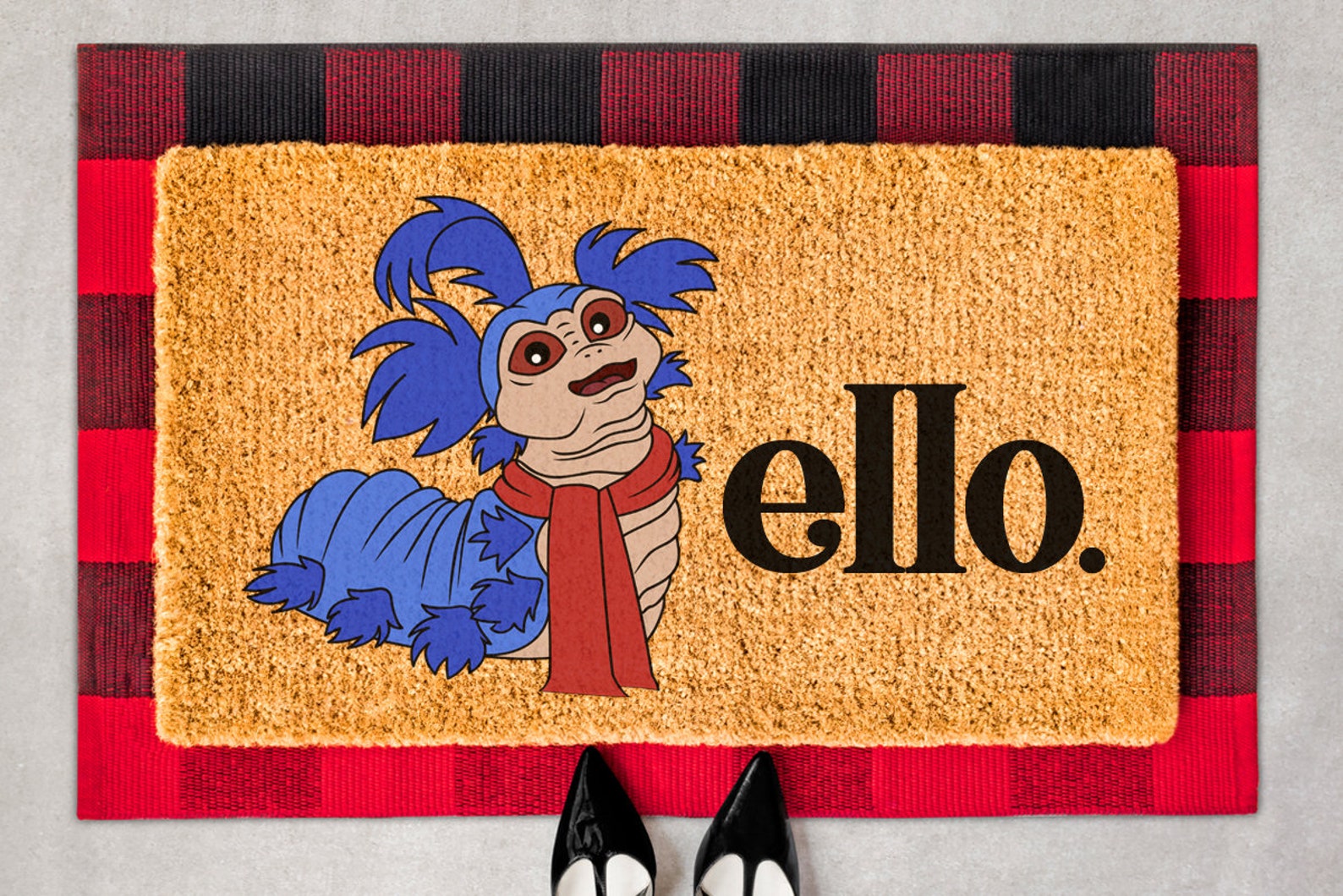 Labyrinth Inspired Doormat Labyrinth Worm Doormat Ello Etsy