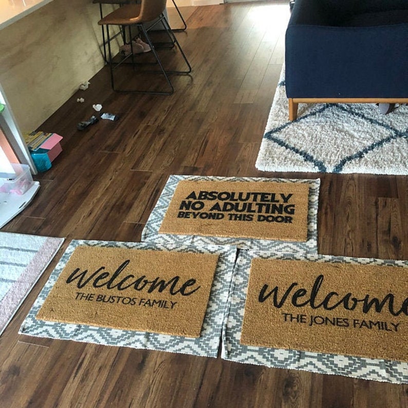Doormat Family Name Doormat Custom Name Doormat Etsy