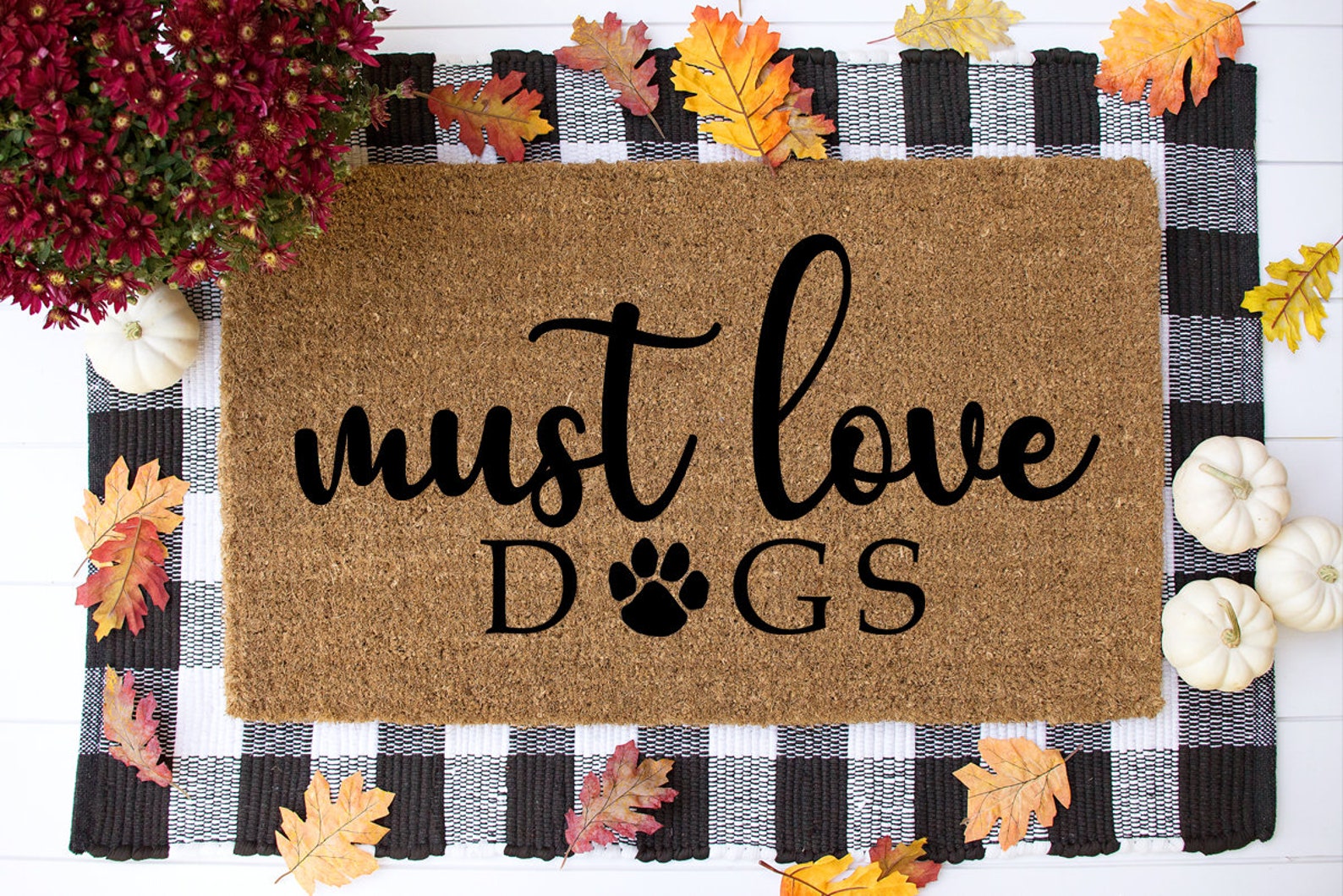 Must Love Dogs Doormat Must Love Dogs Mat Dog Etsy