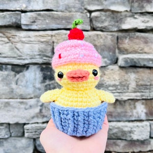 Cupcake Duck | Percy the Duck Add-On Pattern, Crochet Duck Outfit, Easter Egg Chick, Amigurumi Animal