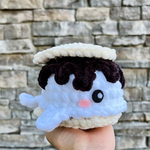 Smores Whale Crochet Pattern, Cute Amigurumi Animal Plushie, Fall Crochet Decor