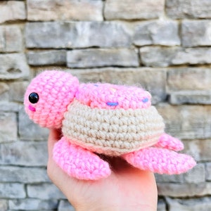 Sugar Cookie Turtle | Crochet Pattern PDF, Amigurumi Turtle Stuffed Animal, Dessert Plush Toy