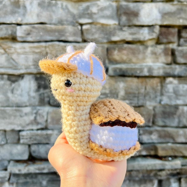 Mini Smores Snail | Crochet Snail Pattern PDF, Easy Beginner Crochet Pattern, Amigurumi Animal