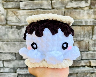 Smores Octopus Crochet Pattern PDF, Cute Amigurumi Animal Plushie, Fall Crochet Decor